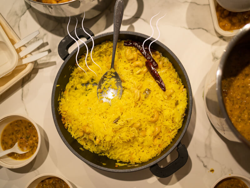 Indian dish in slow cooker